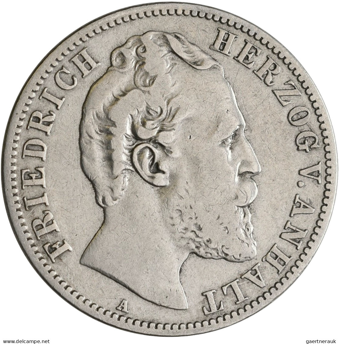 Anhalt: Friedrich I. 1871-1904: 2 Mark 1876 A, Jaeger 19, Fast Sehr Schön. - Taler Et Doppeltaler