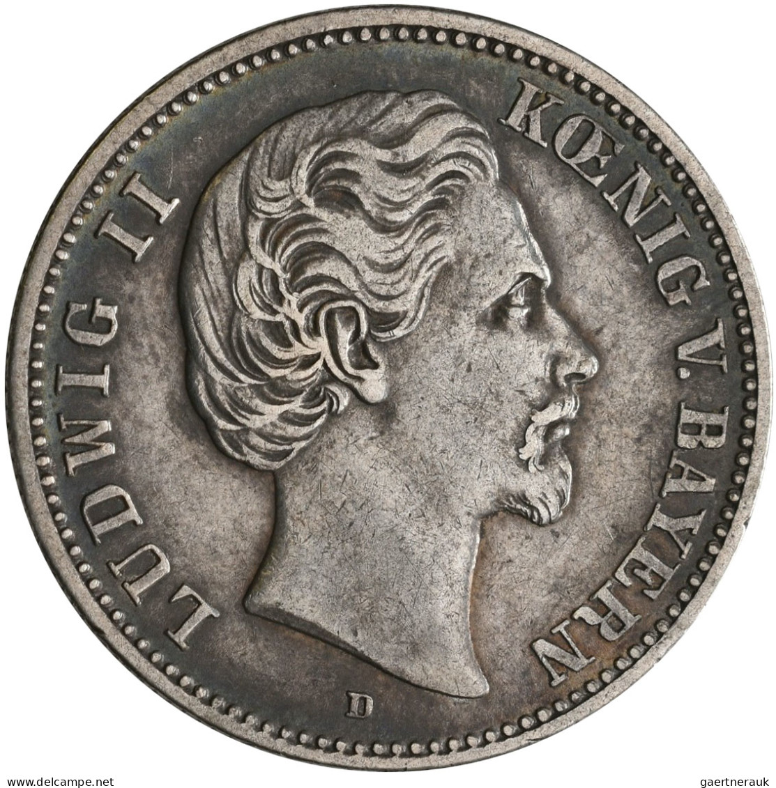 Bayern: Ludwig II. 1864-1886: 2 X 2 Mark 1876, Jaeger 41. Beide Sehr Schön. - Taler Et Doppeltaler