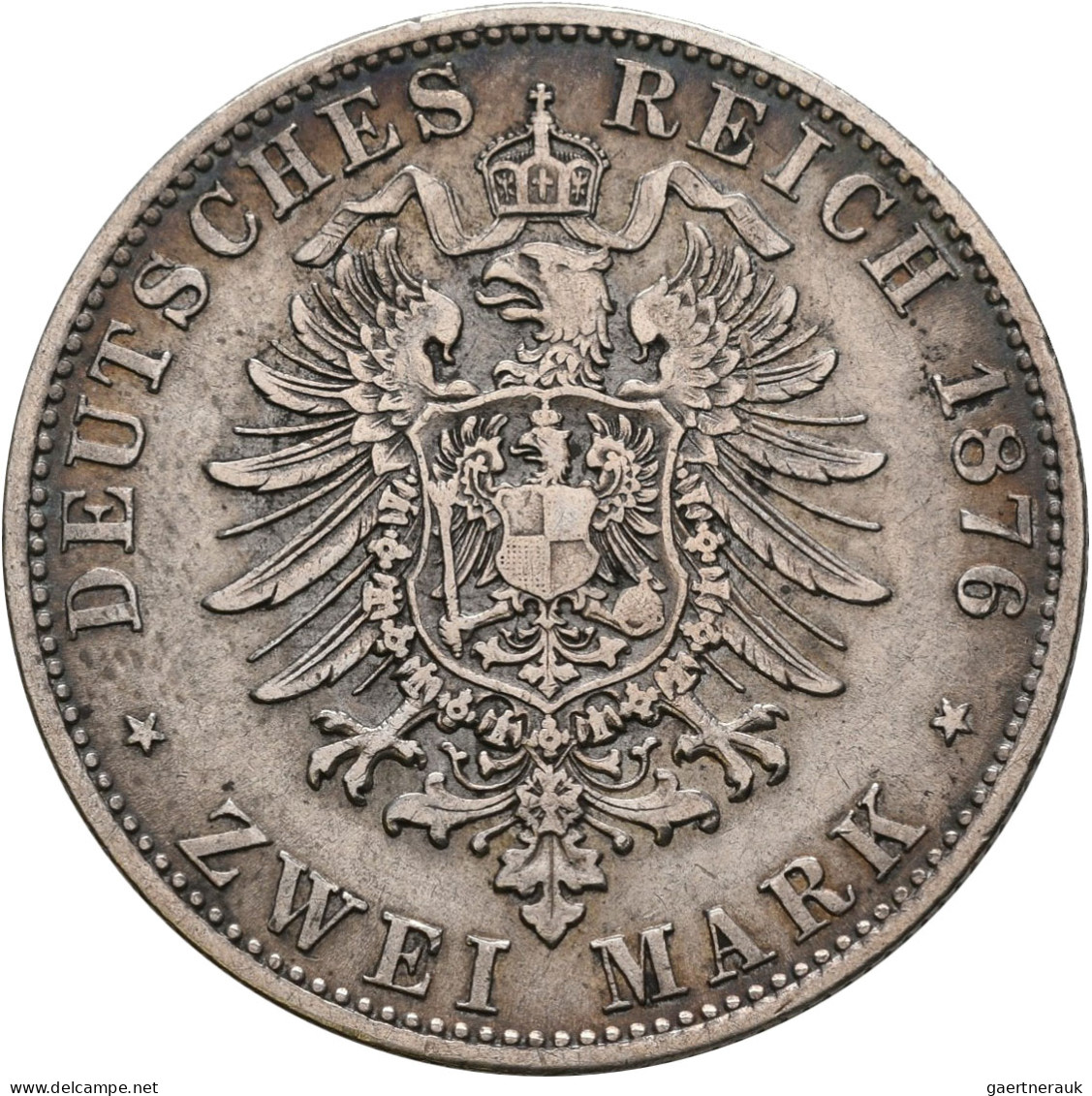 Bayern: Ludwig II. 1864-1886: 2 X 2 Mark 1876, Jaeger 41. Beide Sehr Schön. - Taler Et Doppeltaler