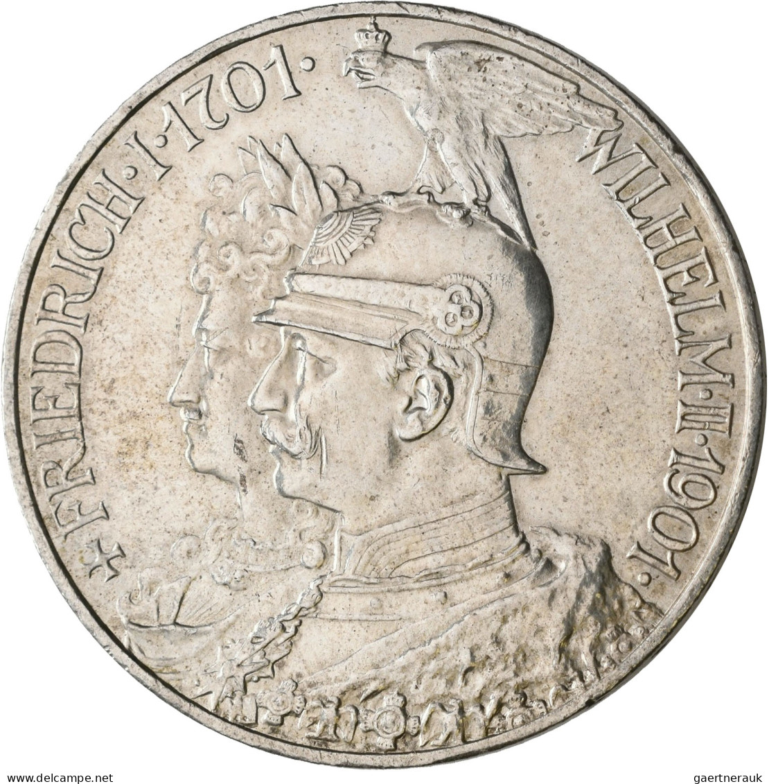 Preußen: Wilhelm II. 1888-1918: Lot 2 Münzen: 2 Mark Und 5 Mark 1901 (J. 105 + J - Taler Et Doppeltaler