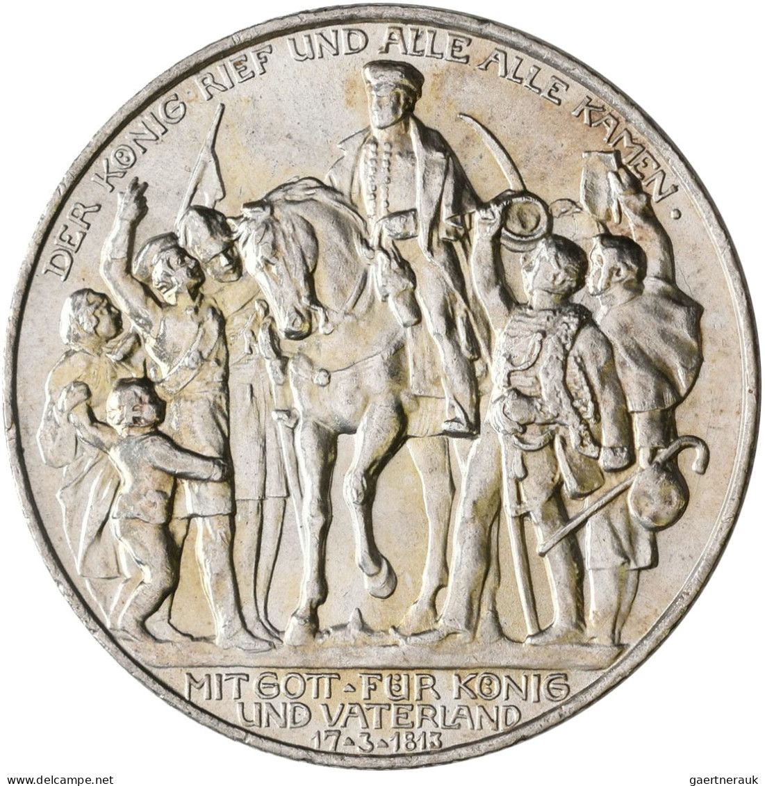 Preußen: Wilhelm II. 1888-1918: Lot 2 Münzen: 2 Mark Und 3 Mark 1913 (J. 109 + J - Taler Et Doppeltaler