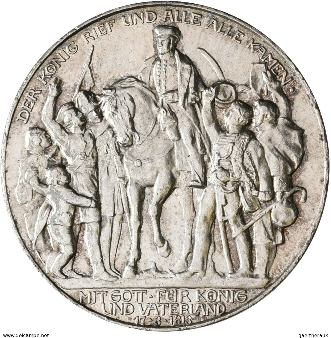 Preußen: Wilhelm II. 1888-1918: Lot 2 Münzen: 2 Mark Und 3 Mark 1913 (J. 109 + J - Taler & Doppeltaler