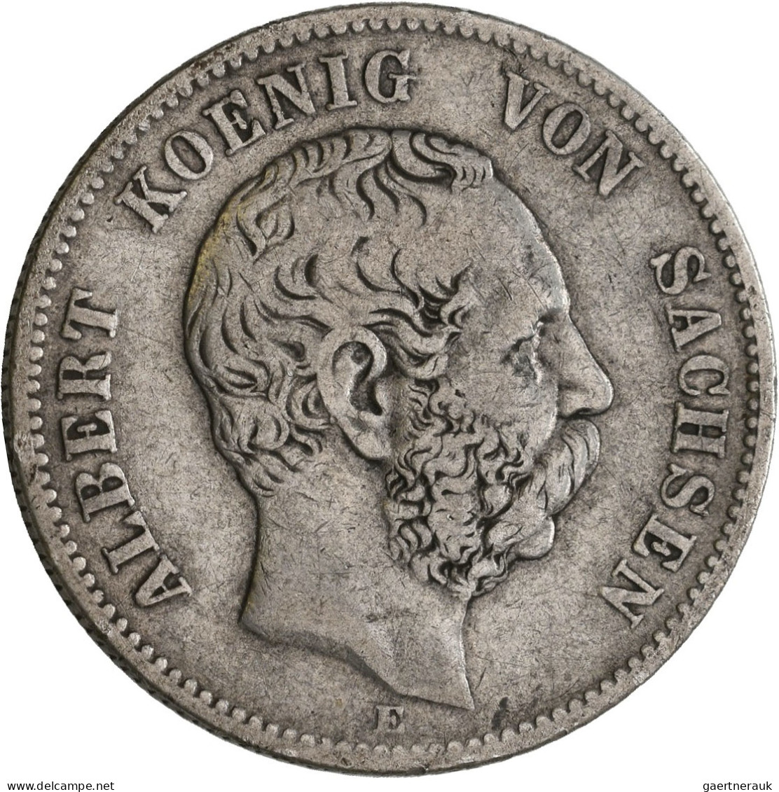 Sachsen: Albert 1873-1902: 2 + 5 Mark 1876 E, Jaeger 121 + 122, Beide Sehr Schön - Taler & Doppeltaler