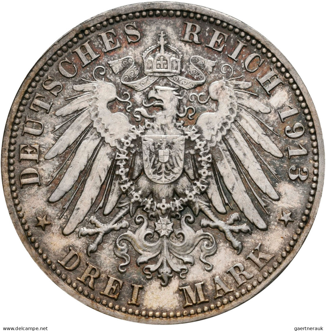 Sachsen: Friedrich August III. 1904-1918: 2 X 3 Mark 1913 E, Völkerschlachtdenkm - Taler En Doppeltaler