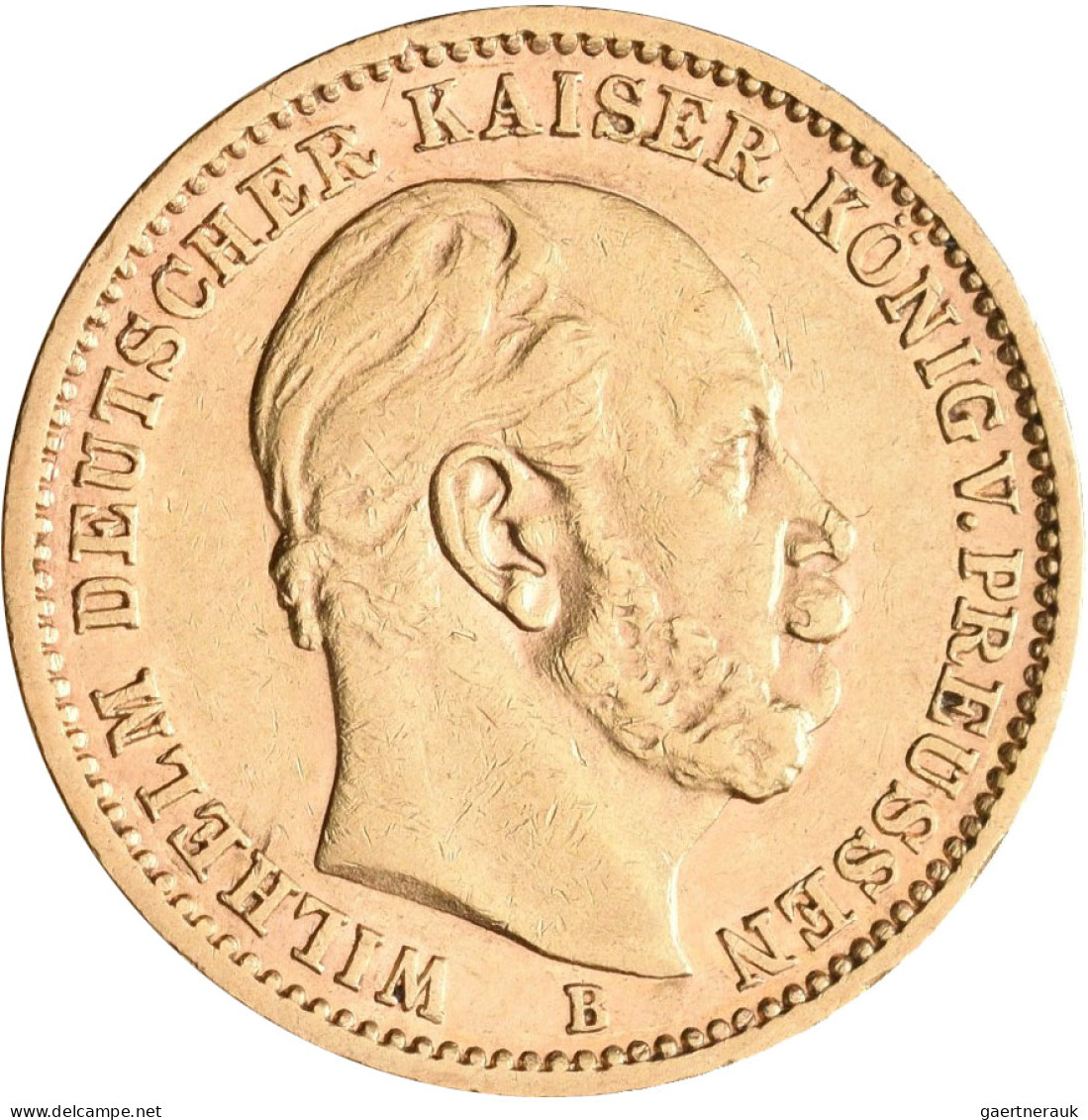 Preußen - Anlagegold: Wilhelm I. 1861-1888: 20 Mark 1873 B. Jaeger 243. 7,965 G, - 5, 10 & 20 Mark Or
