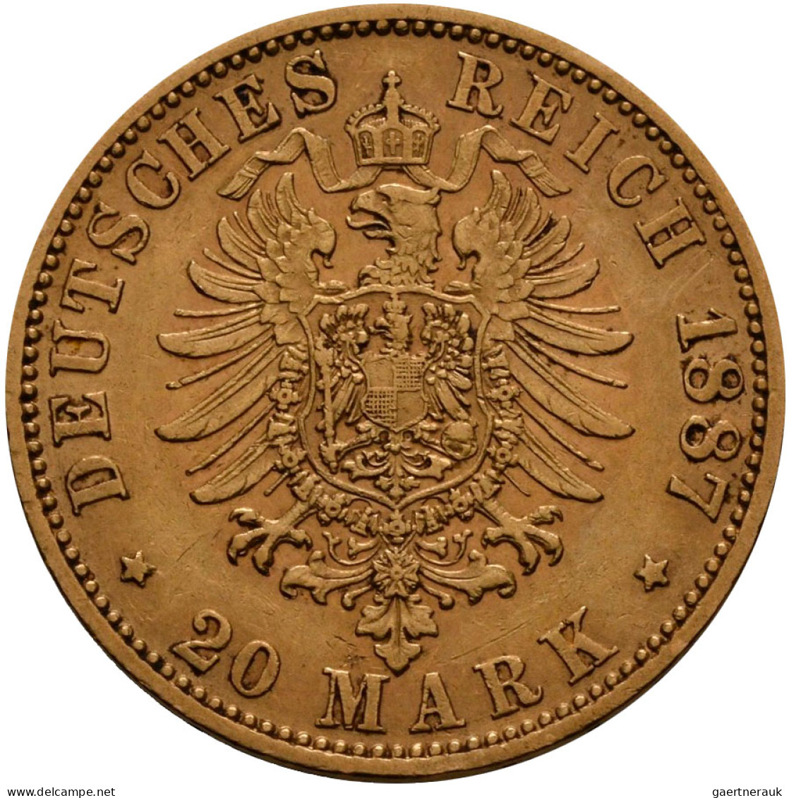 Preußen - Anlagegold: Wilhelm I. 1861-1888: Lot 4 Stück; 20 Mark 1875 A, 1883 A,