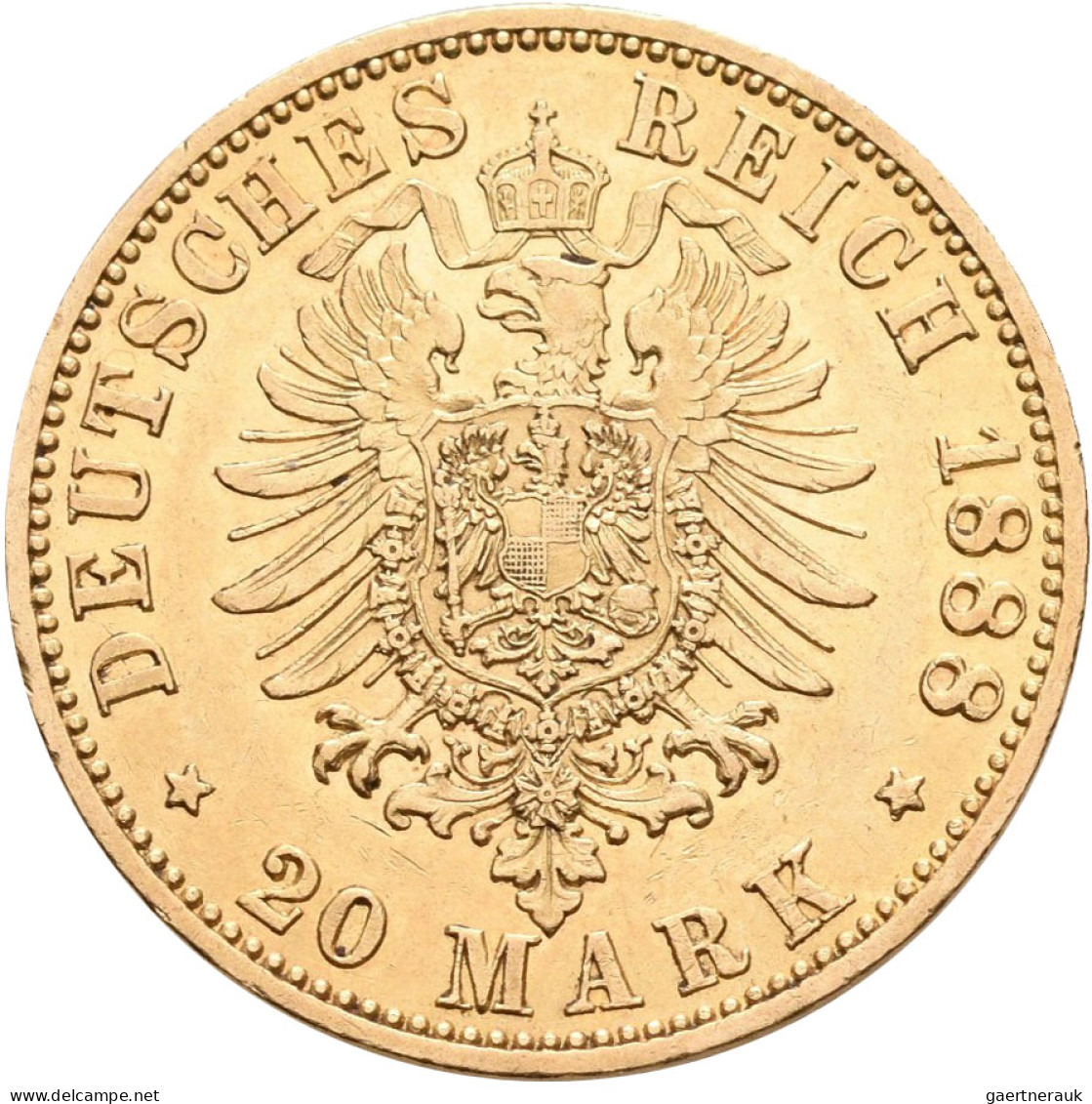 Preußen - Anlagegold: Friedrich III. 1888: 20 Mark 1888 A, Jaeger 248. 7,965 G, - 5, 10 & 20 Mark Or