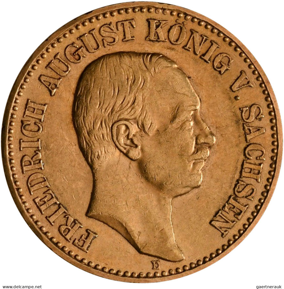 Sachsen - Anlagegold: Friedrich August III. 1904-1918: 20 Mark 1905 E, Jaeger 26 - 5, 10 & 20 Mark Gold