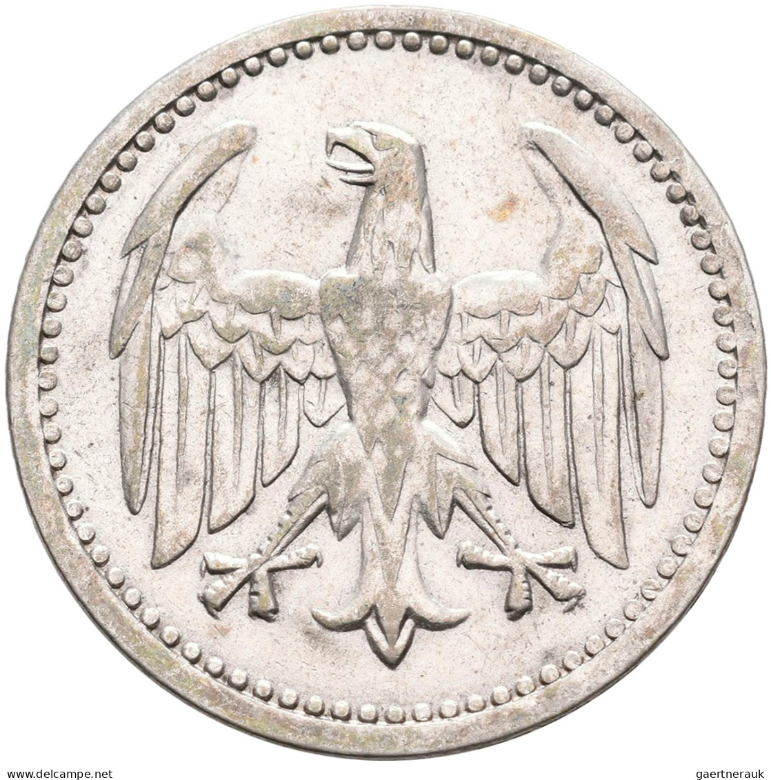 Weimarer Republik: 3 Reichsmark 1924 A, Jaeger 312, Winzige Kratzer, Vorzüglich. - Other & Unclassified