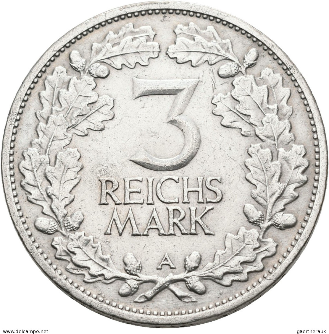 Weimarer Republik: 3 Reichsmark 1925 A, 1000 Jahrfeier Rheinlande, Jaeger 321. W - Sonstige & Ohne Zuordnung