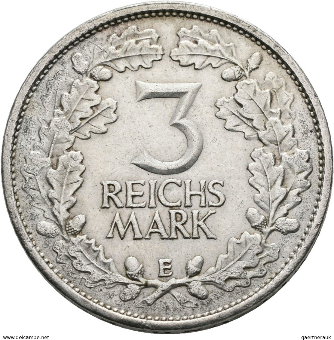 Weimarer Republik: 5 Reichsmark 1925 A Und 3 Reichsmark 1925 E, Rheinlande, Jaeg - Autres & Non Classés