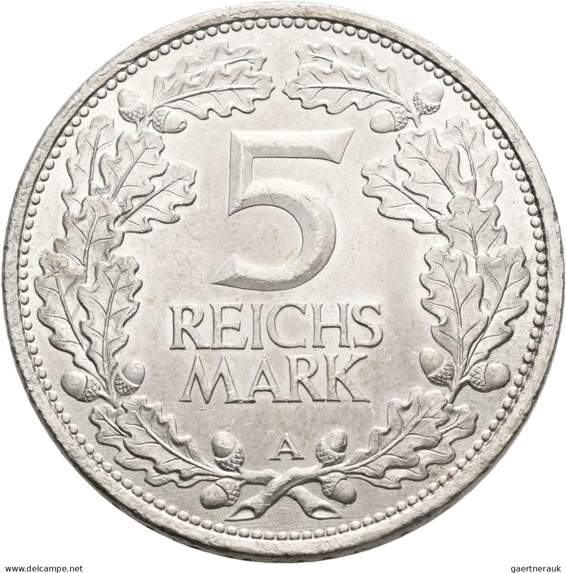 Weimarer Republik: 5 Reichsmark 1925 A, 1000 Jahrfeier Rheinlande, Jaeger 322. W - Other & Unclassified