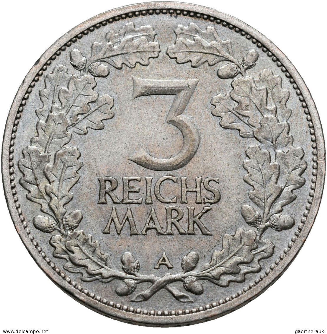 Weimarer Republik: 5 Reichsmark 1925 F Und 3 Reichsmark 1925 A, Rheinlande, Jaeg - Sonstige & Ohne Zuordnung