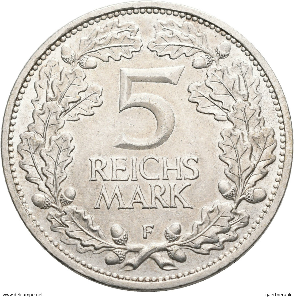 Weimarer Republik: 5 Reichsmark 1925 F, 1000 Jahrfeier Rheinlande, Jaeger 322, V - Andere & Zonder Classificatie