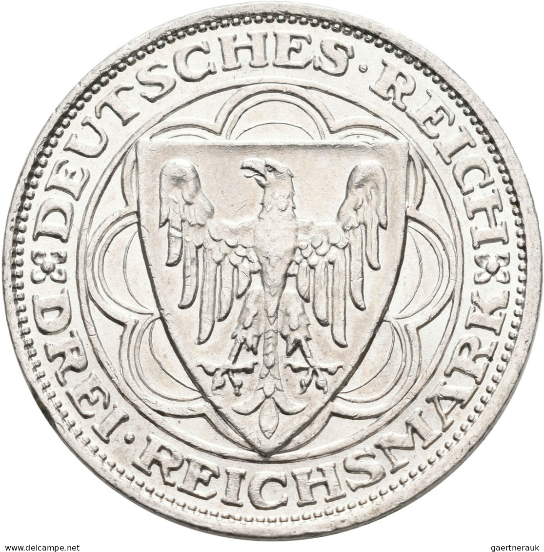 Weimarer Republik: 3 Reichsmark 1927 A, Bremerhaven, Jaeger 325, Vorzüglich. - Andere & Zonder Classificatie