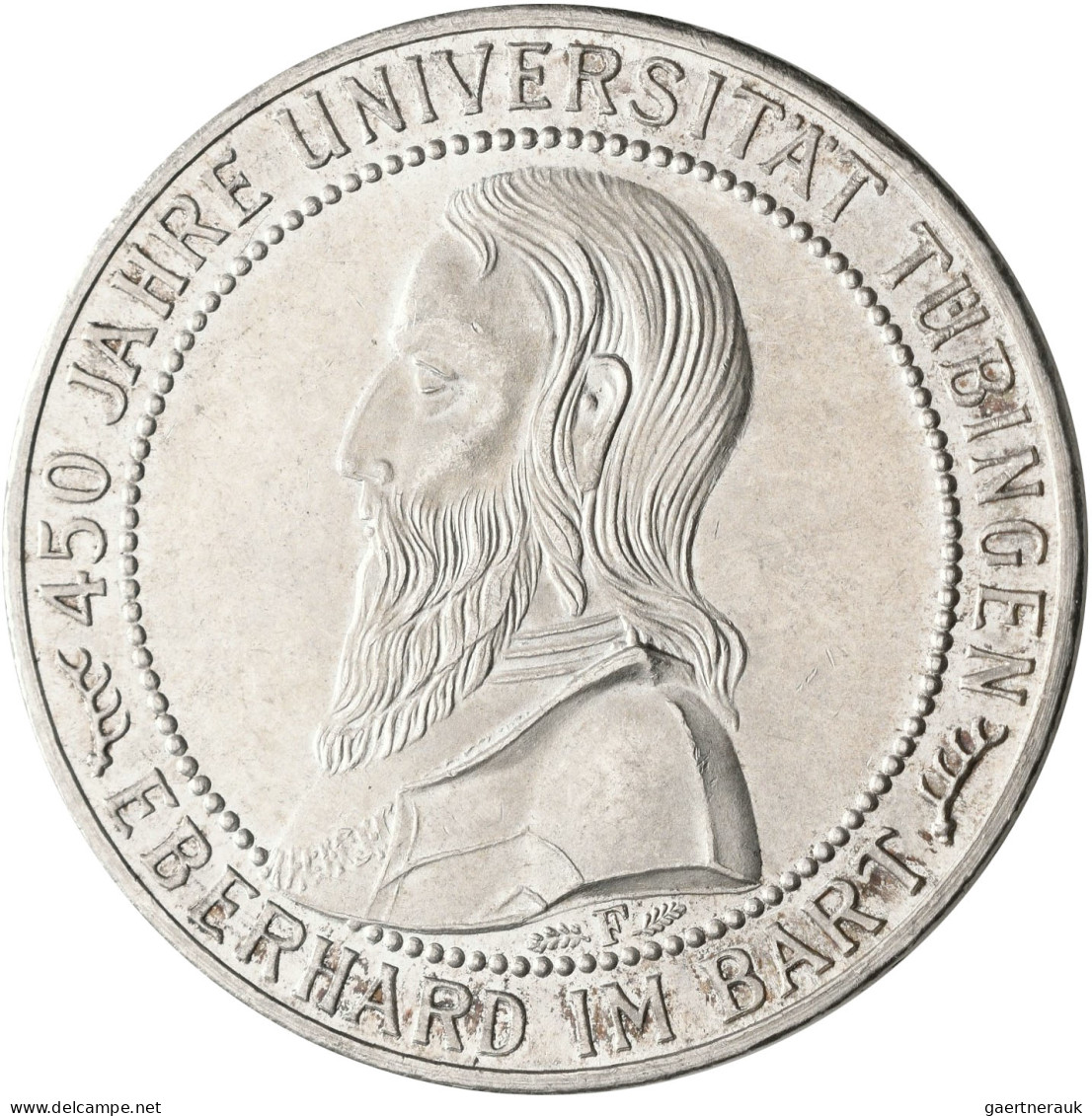 Weimarer Republik: 5 Reichsmark 1927 F, Universität Tübingen / Eberhard Im Bart, - Andere & Zonder Classificatie