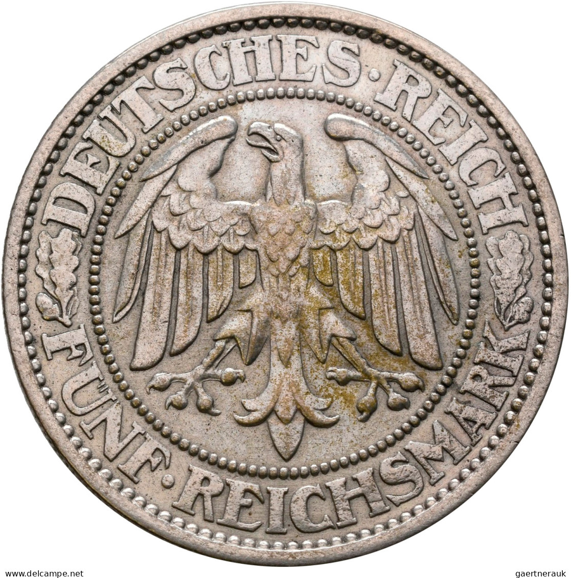 Weimarer Republik: 5 Reichsmark 1927 A, Eichbaum, Jaeger 331. Sehr Schön. - Sonstige & Ohne Zuordnung