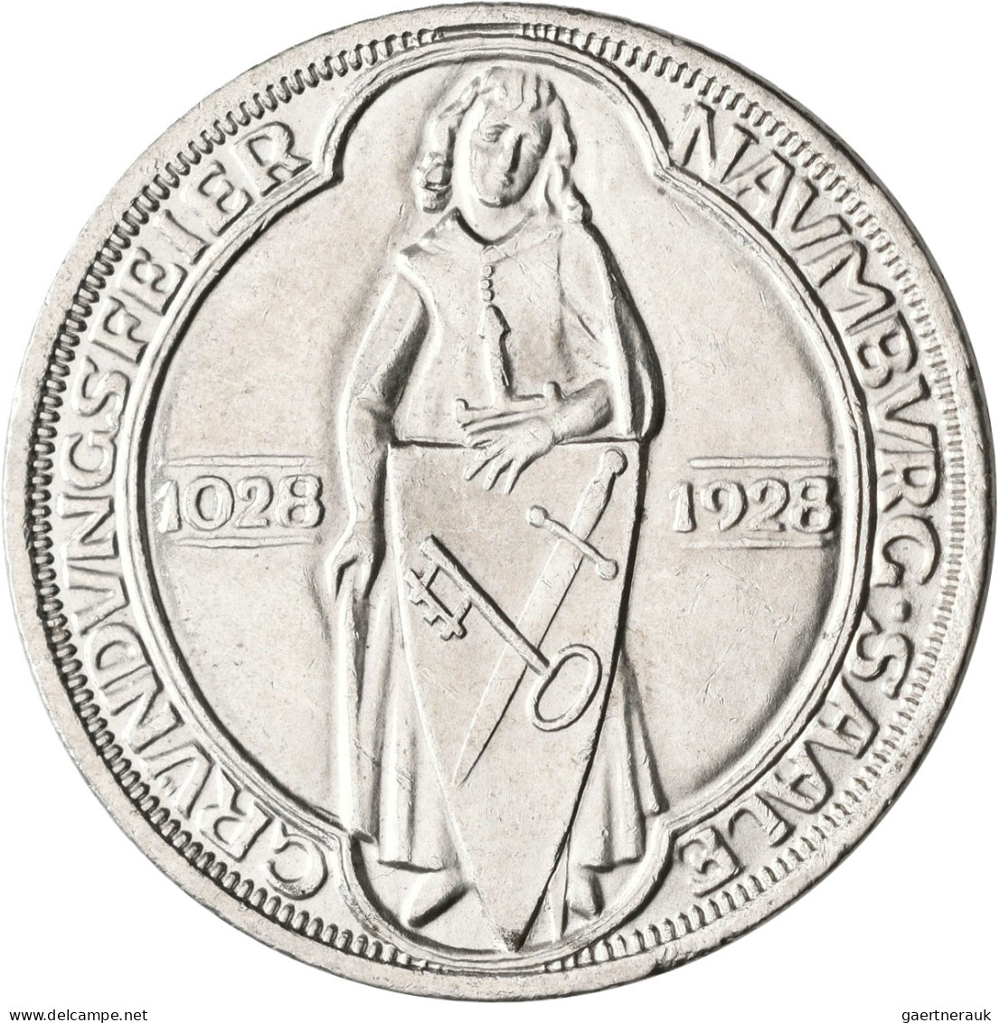 Weimarer Republik: 3 Reichsmark 1928 A, Naumburg, Jaeger 333, Vorzüglich - Stemp - Other & Unclassified