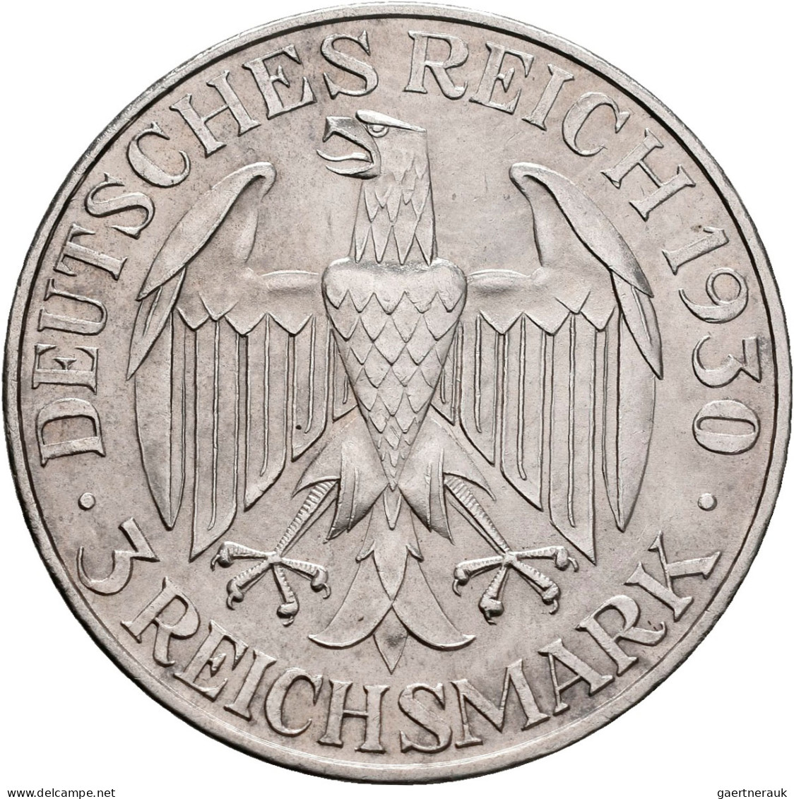 Weimarer Republik: Lot 2 Stück; 3 Reichsmark 1929 E, Stadt Meißen Und 3 Reichsma - Andere & Zonder Classificatie