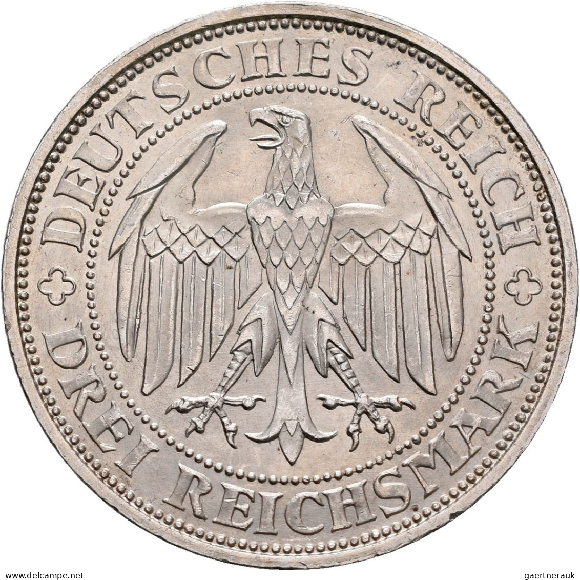 Weimarer Republik: Lot 2 Stück; 3 Reichsmark 1929 E, Stadt Meißen Und 3 Reichsma - Altri & Non Classificati