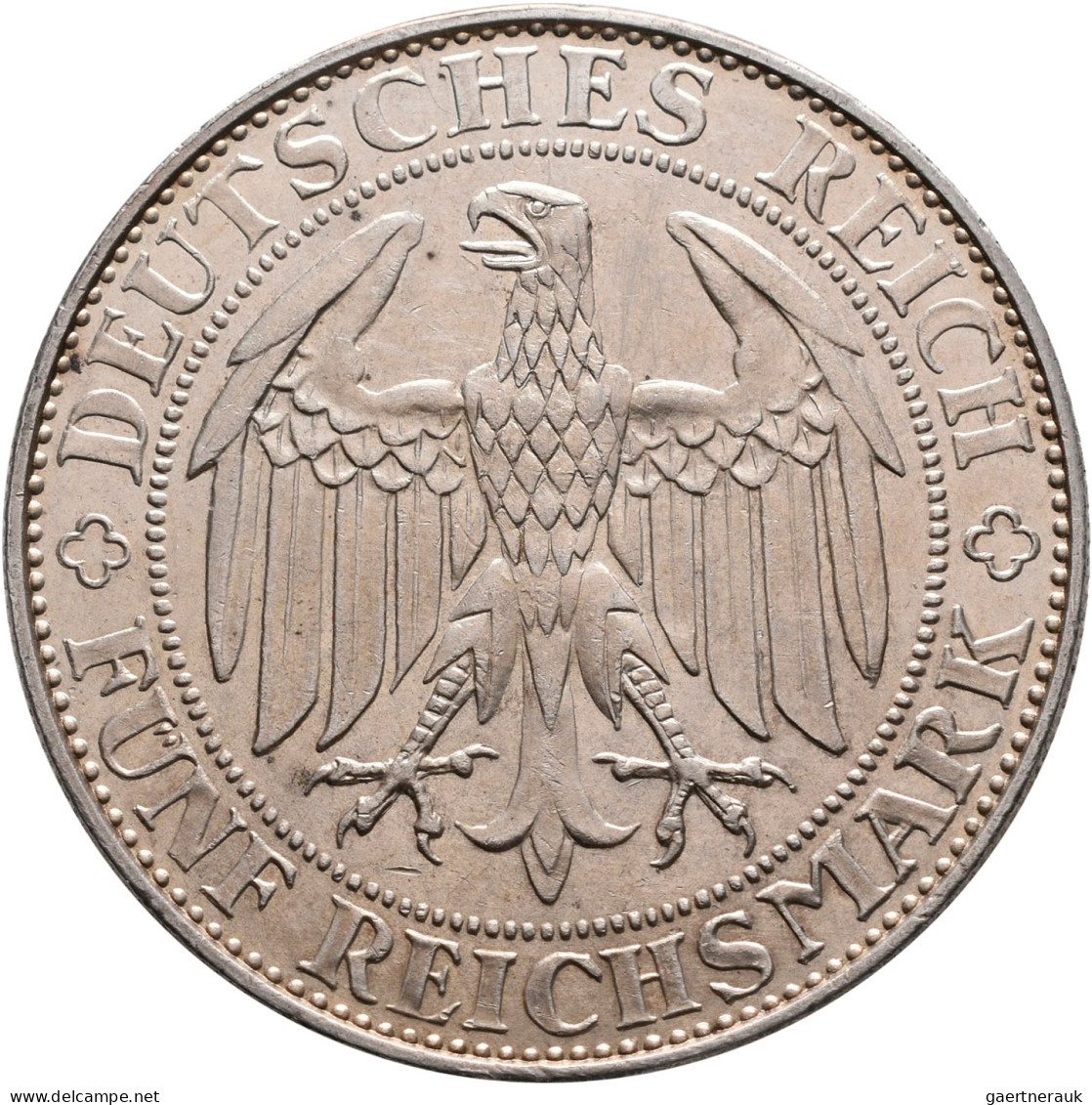 Weimarer Republik: 5 Reichsmark 1929 E, Meißen, Jaeger 339, Feine Kratzer, Vorzü - Other & Unclassified