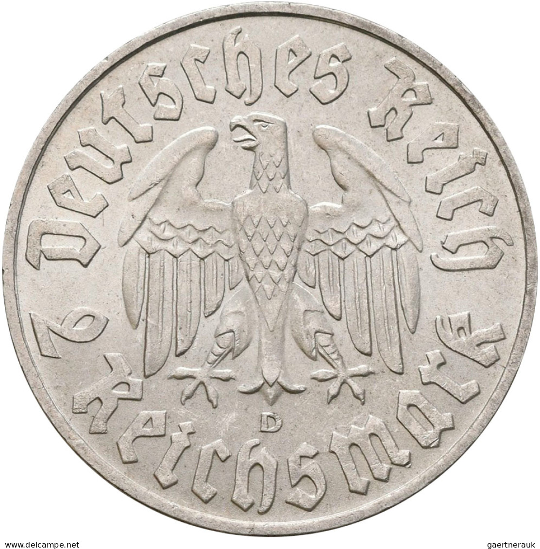 Drittes Reich: 5 Reichsmark 1933 F In Sehr Schön + 2 Reichsmark 1933 D In Vorzüg - Other & Unclassified