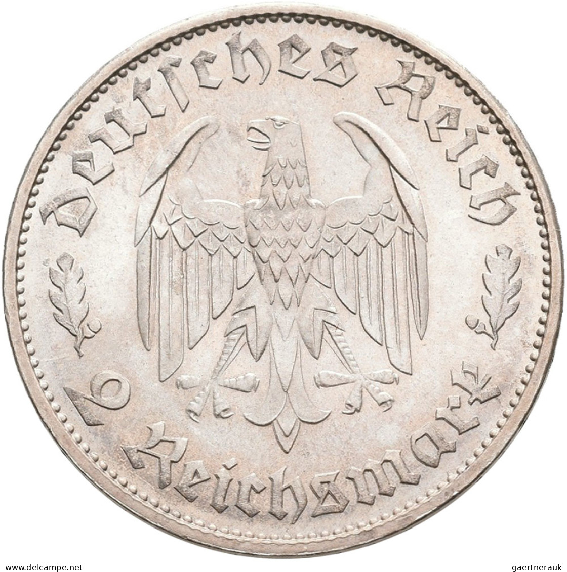 Drittes Reich: 2 Reichsmark 1934 F, Schiller, Jaeger 358. Außergewöhnliche Erhal - Andere & Zonder Classificatie