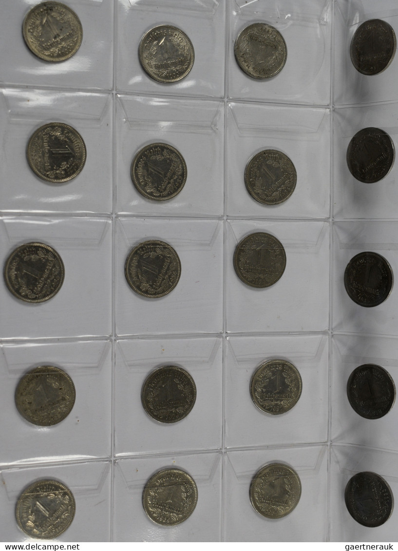 Drittes Reich: Kleinmünzen Des Dritten Reiches, 1 Pfennig - 1 Mark (ohne Zinkmün - Sonstige & Ohne Zuordnung