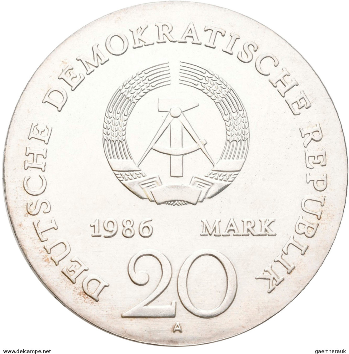 DDR: 20 Mark 1986, Jacob Und Wilhelm Grimm, Jaeger 1607, Leichter Patinaansatz, - Altri & Non Classificati