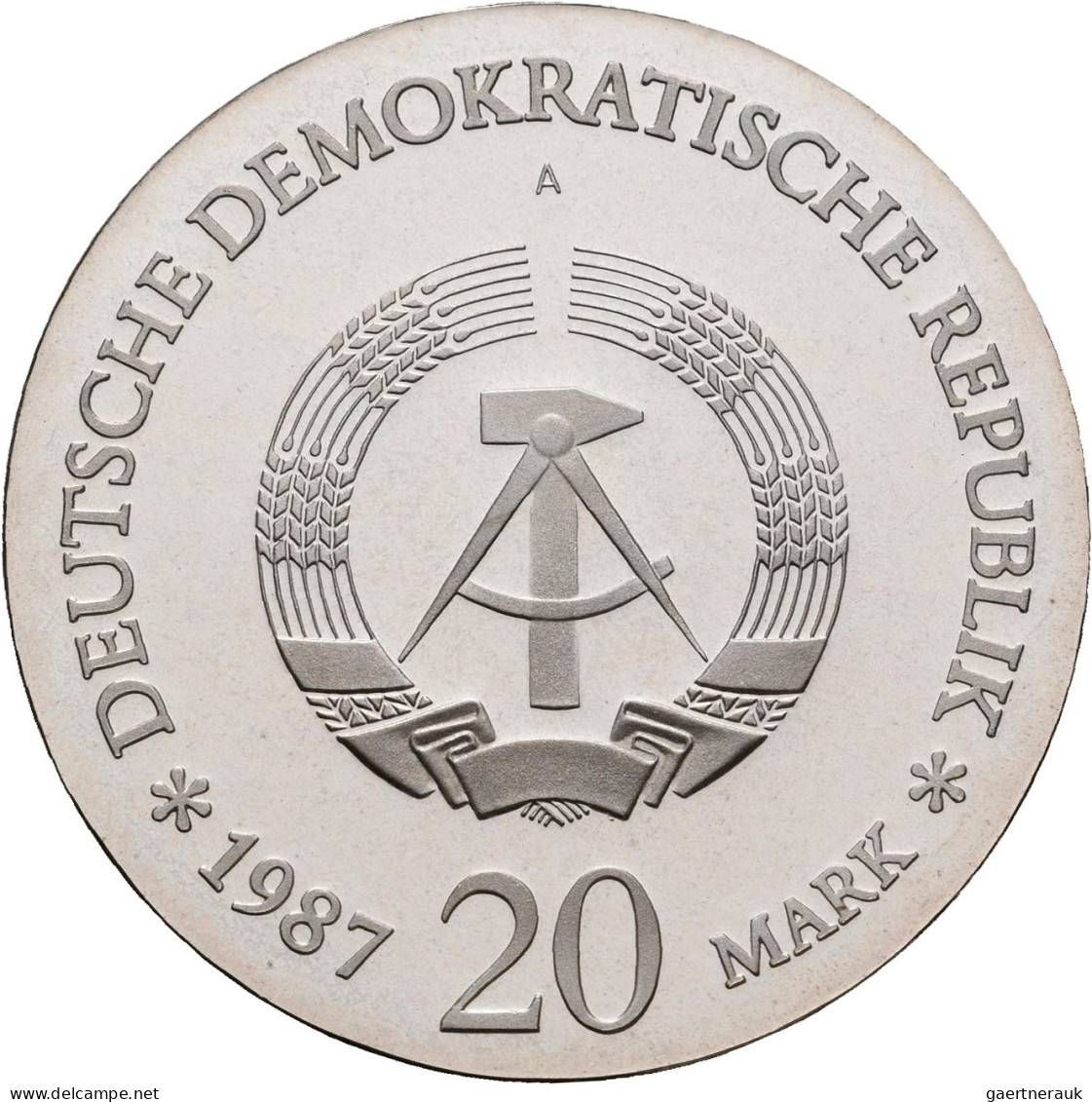 DDR: Set 2 X 20 Mark 1987, Stadtsiegel Berlin, Jaeger 1617, In Den 2 Versionen ( - Sonstige & Ohne Zuordnung