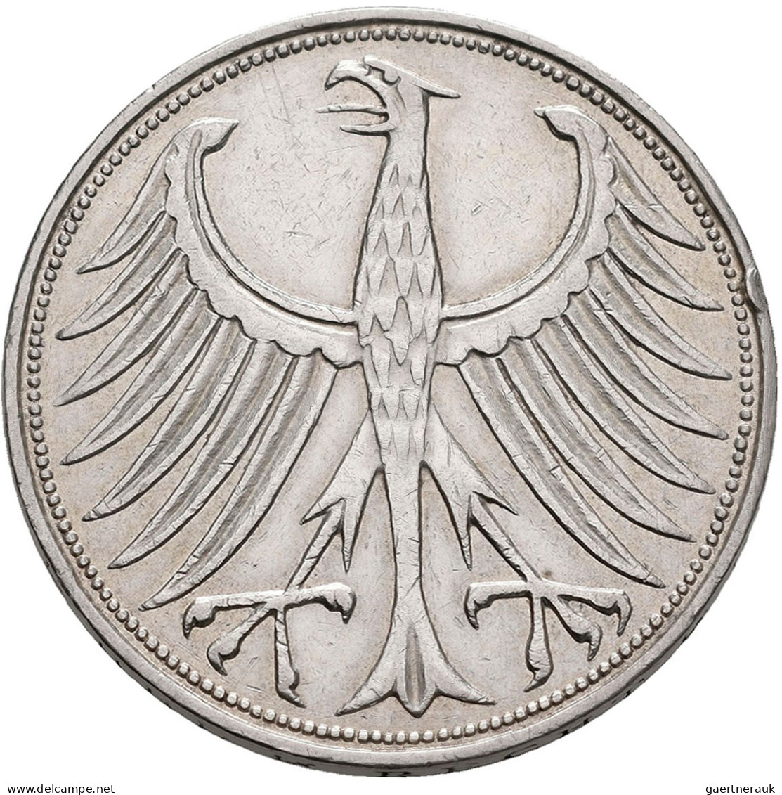 Bundesrepublik Deutschland 1948-2001: 73 X 5 DM Kursmünzen Silberadler, J. 387, - Sonstige & Ohne Zuordnung