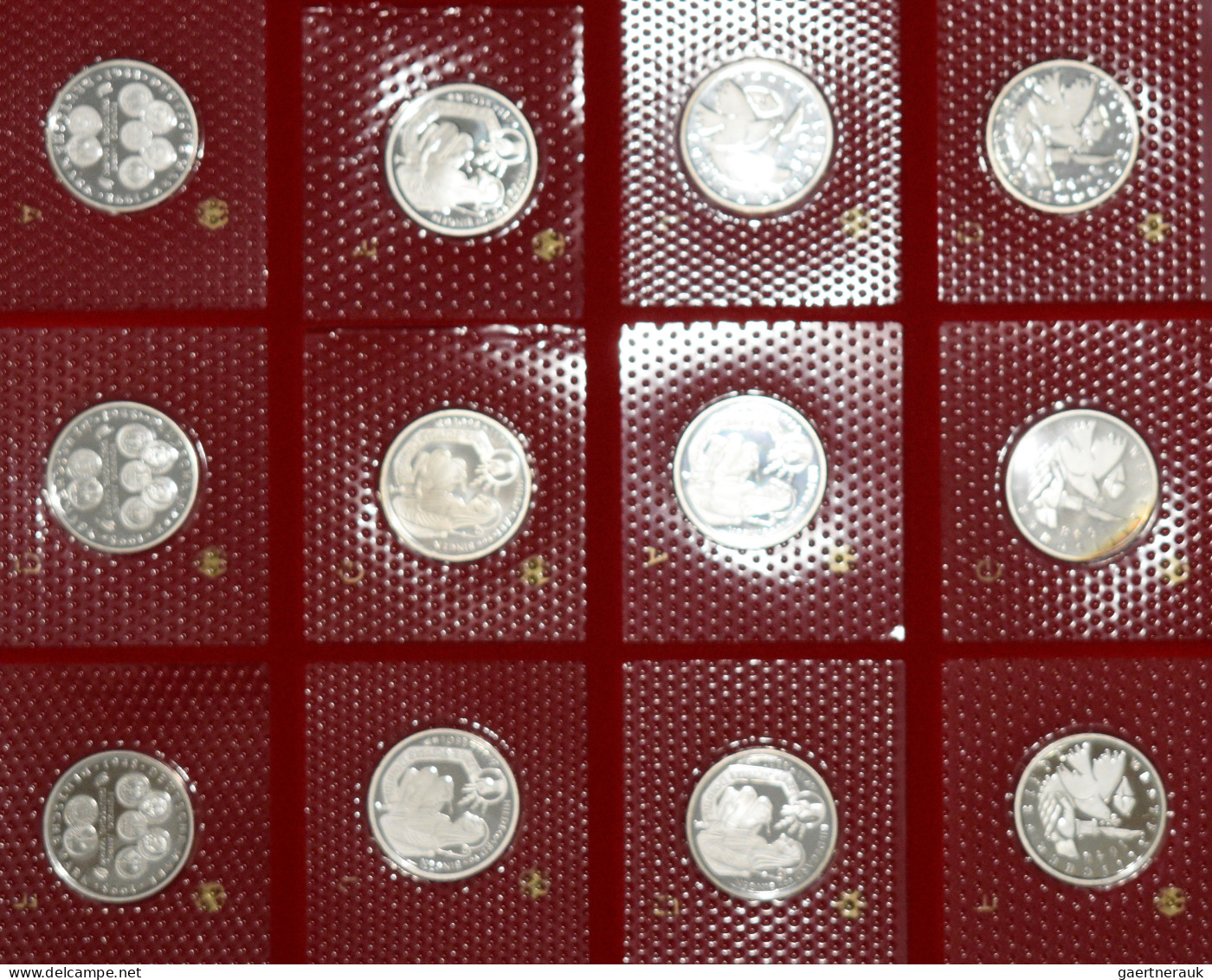 Bundesrepublik Deutschland 1948-2001: 10 DM pp Münzen: Auf 21 Lindnerboxen und e