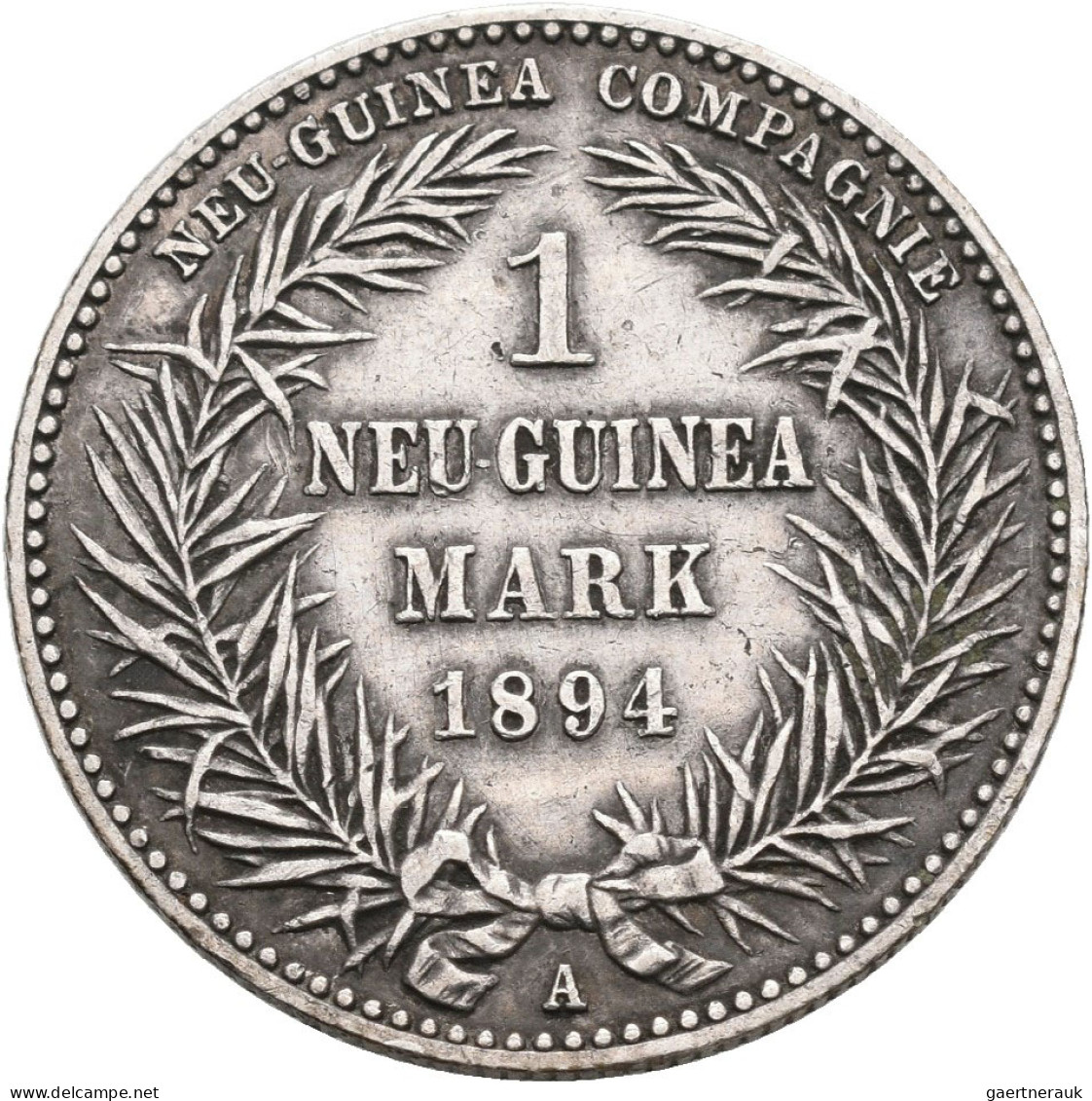 Deutsch-Neuguinea: 1 Neu-Guinea Mark 1894 A, Paradiesvogel, Jaeger N705, Winzige - Duits Nieuw-Guinea