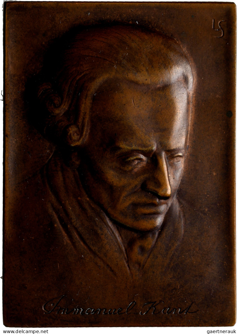 Medaillen Deutschland - Personen: Kant, Immanuel *1724 +1804, Philosoph. Bronzep - Other & Unclassified