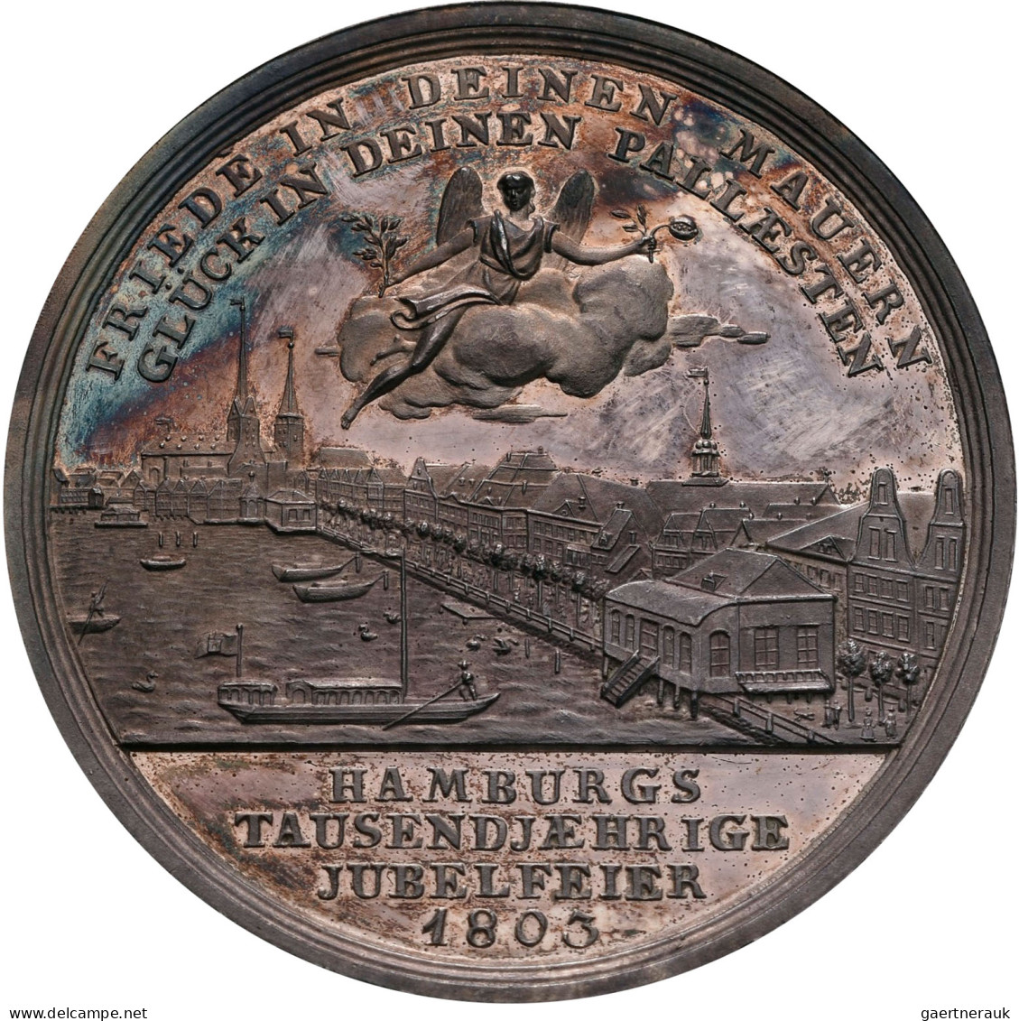 Medaillen Deutschland - Geographisch: Hamburg: Silbermedaille 1803, Von J. V. Dö - Other & Unclassified