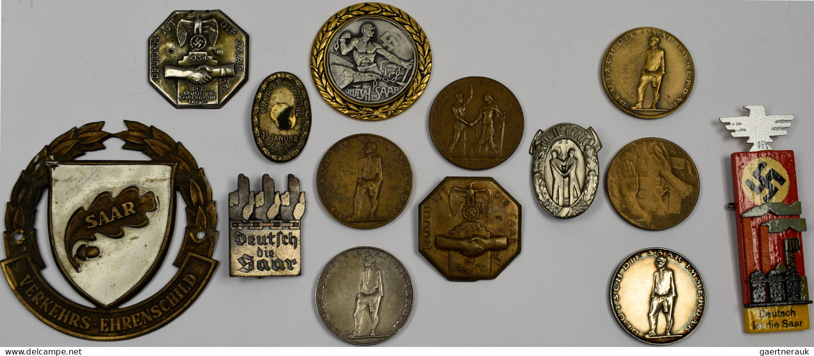 Medaillen Deutschland - Geographisch: Saargebiet 1935: Lot Diverse Medaillen, PI - Autres & Non Classés