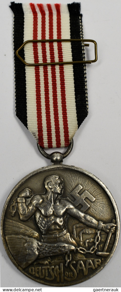 Medaillen Deutschland - Geographisch: Saargebiet 1935: Lot Diverse Medaillen, PI - Other & Unclassified