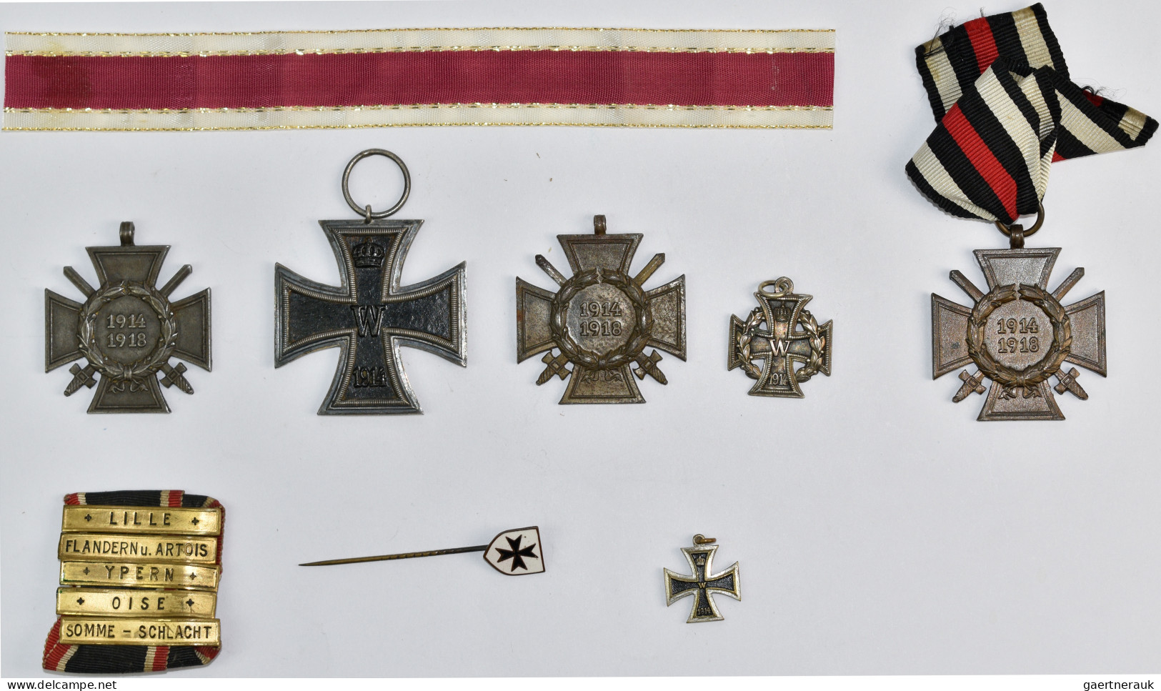 Orden & Ehrenzeichen: Preußen, Konvolut Mit: Eisernes Kreuz II. Klasse 1914, Ban - Altri & Non Classificati