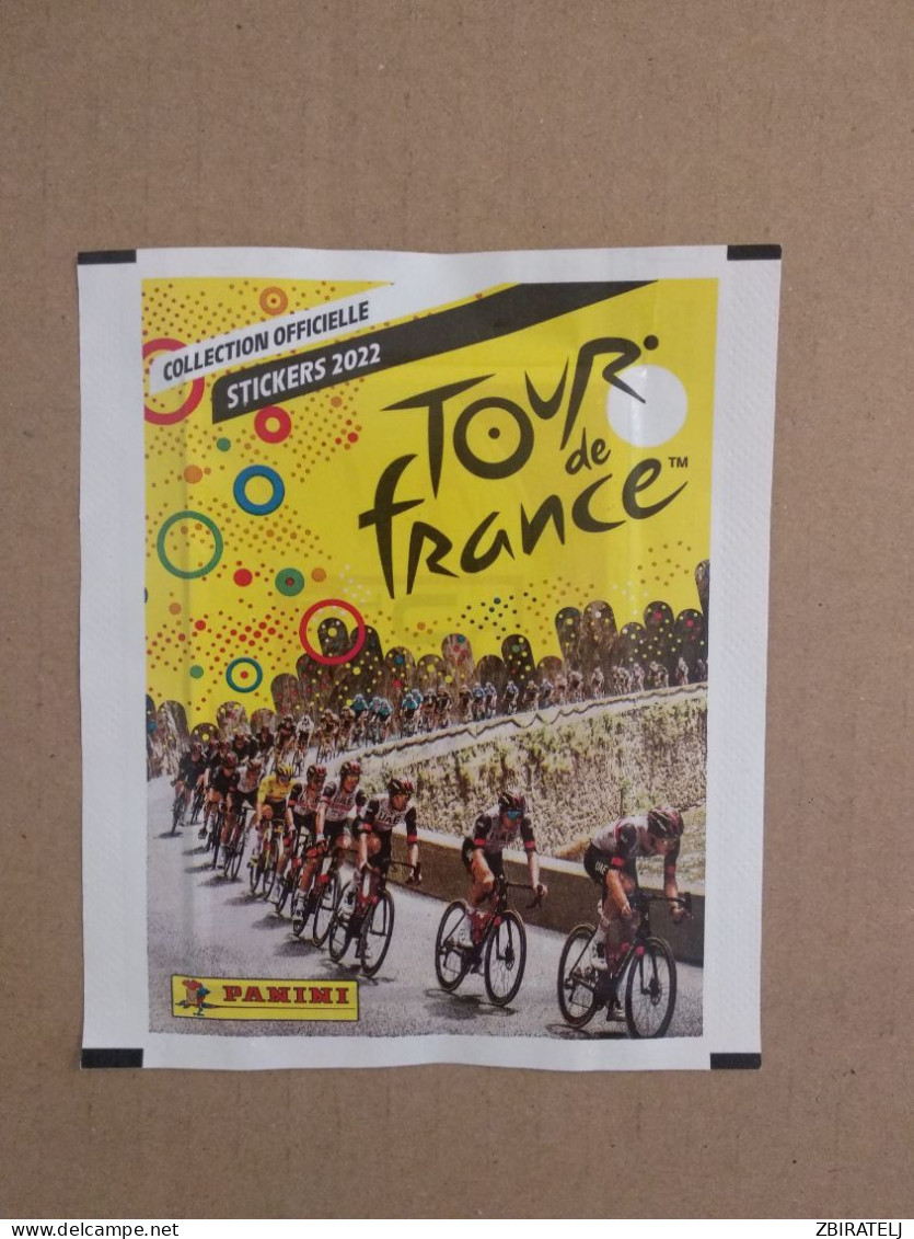1 X PANINI TOUR DE FRANCE 2022 - PACK (5 Stickers) Tüte Bustina Pochette Packet Pack - Edición  Inglesa