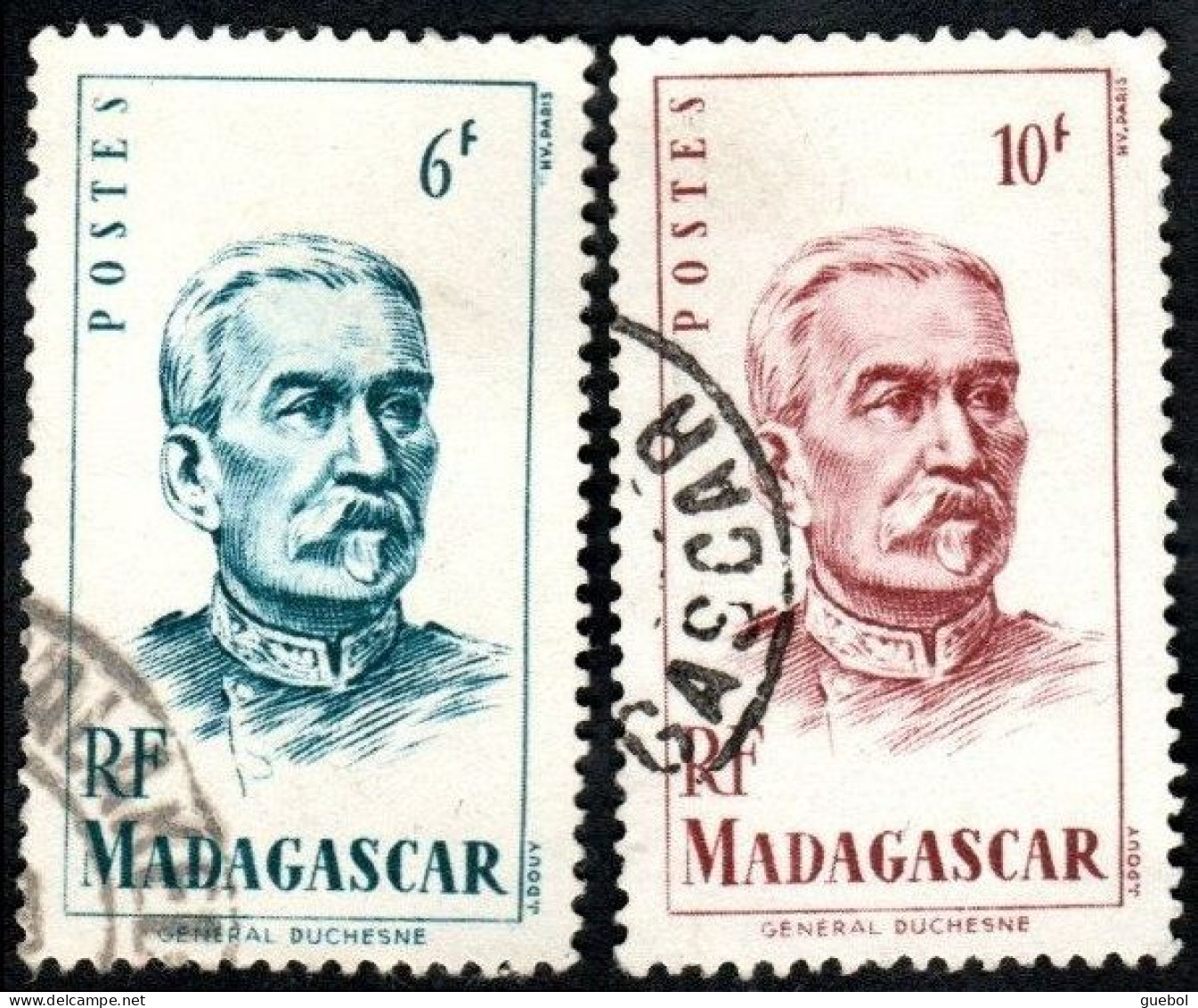 Madagascar Obl. N° 314 à 315 - Militaire - Général Duchesne - Used Stamps