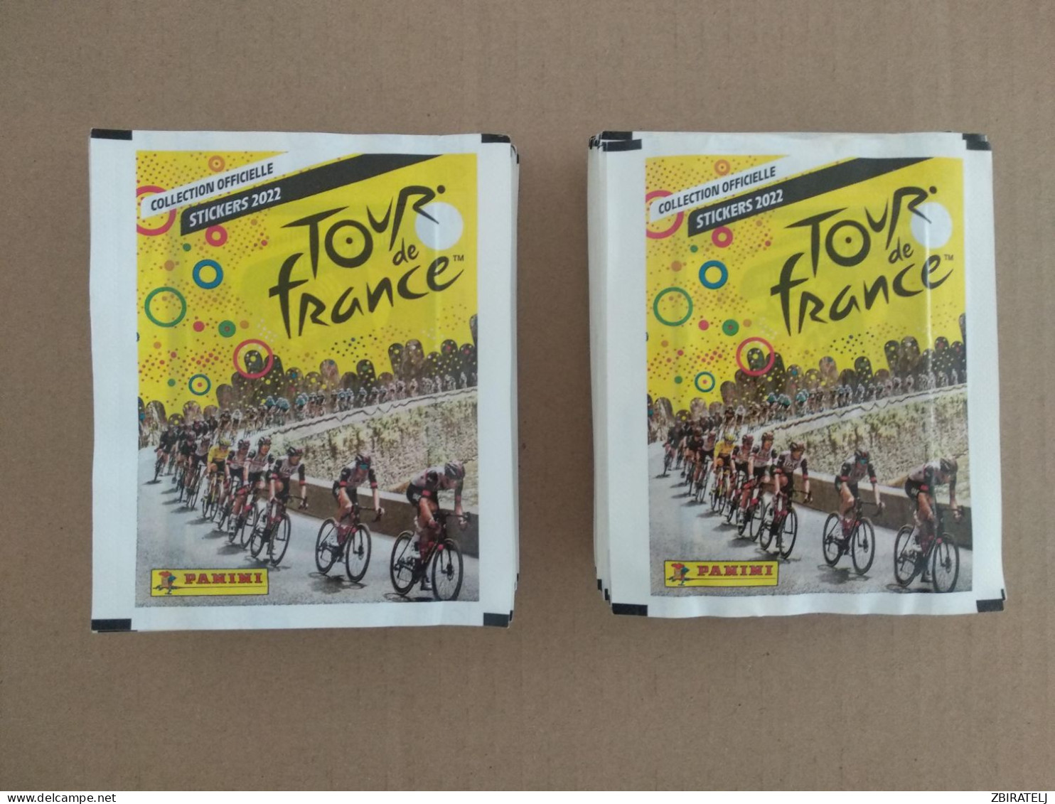 50 X PANINI TOUR DE FRANCE 2022 - PACKS (250 Stickers) Tüte Bustina Pochette Packet Pack - Englische Ausgabe