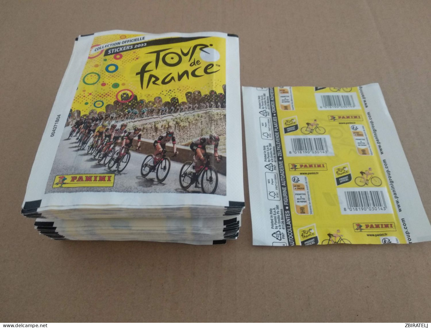 50 X PANINI TOUR DE FRANCE 2022 - PACKS (250 Stickers) Tüte Bustina Pochette Packet Pack - English Edition