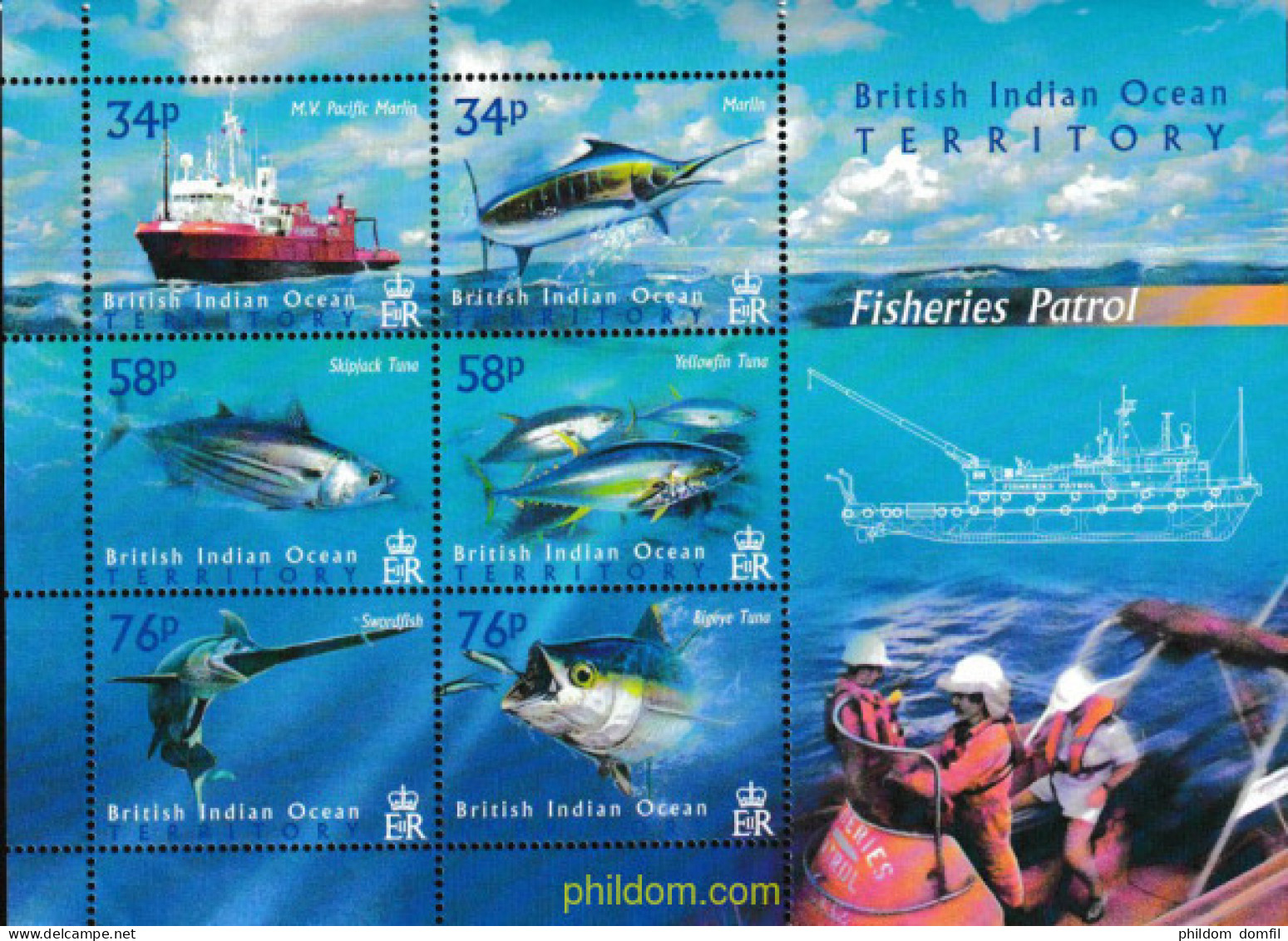 609807 MNH OCEANO INDICO BRITANICO 2004 FAUNA MARINA - Brits Indische Oceaanterritorium