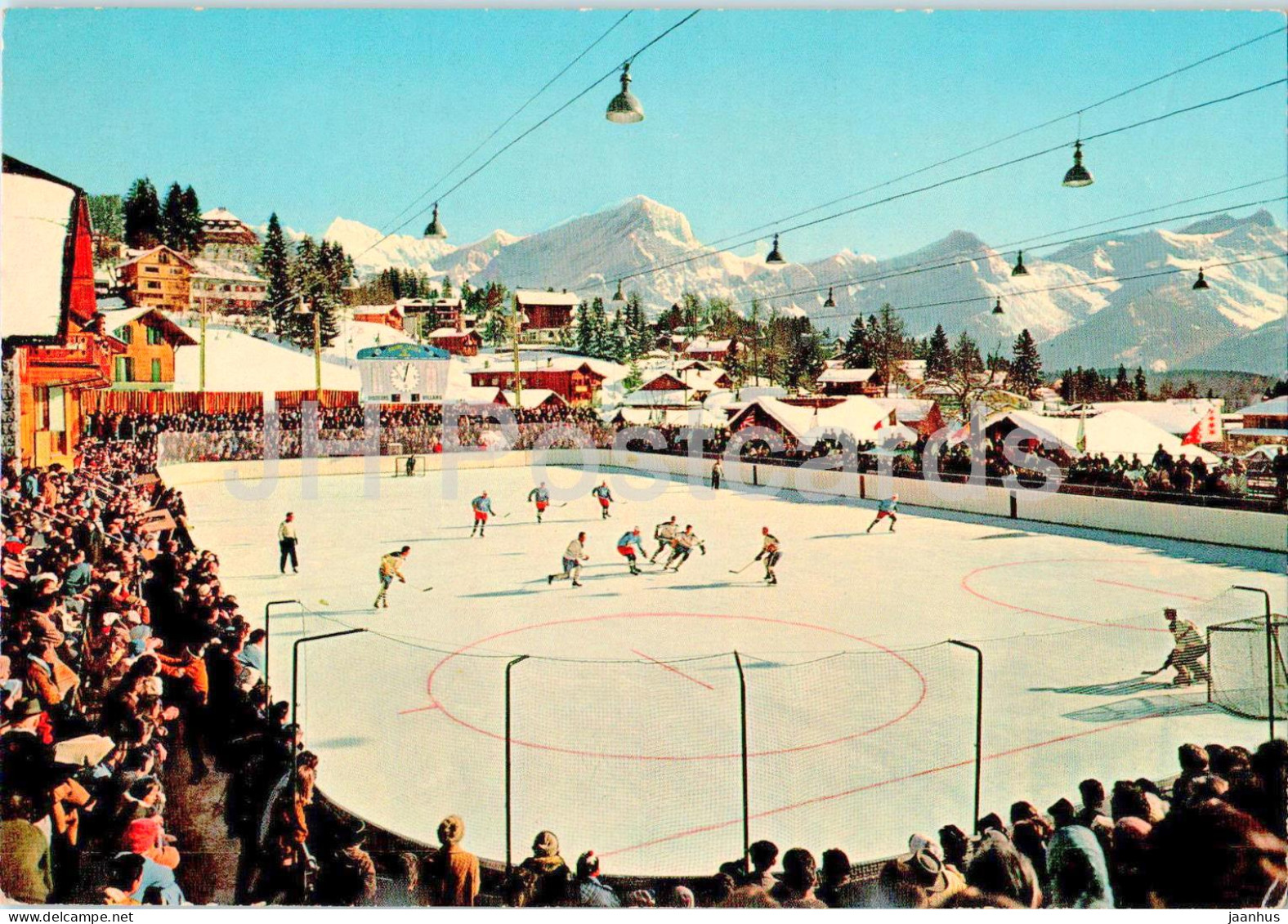 Villars Sur Ollon - La Patinoire Artificelle Au Fond Le Grand Muveran - Ice Hockey - 12 - 1963 - Switzerland - Used - Ollon
