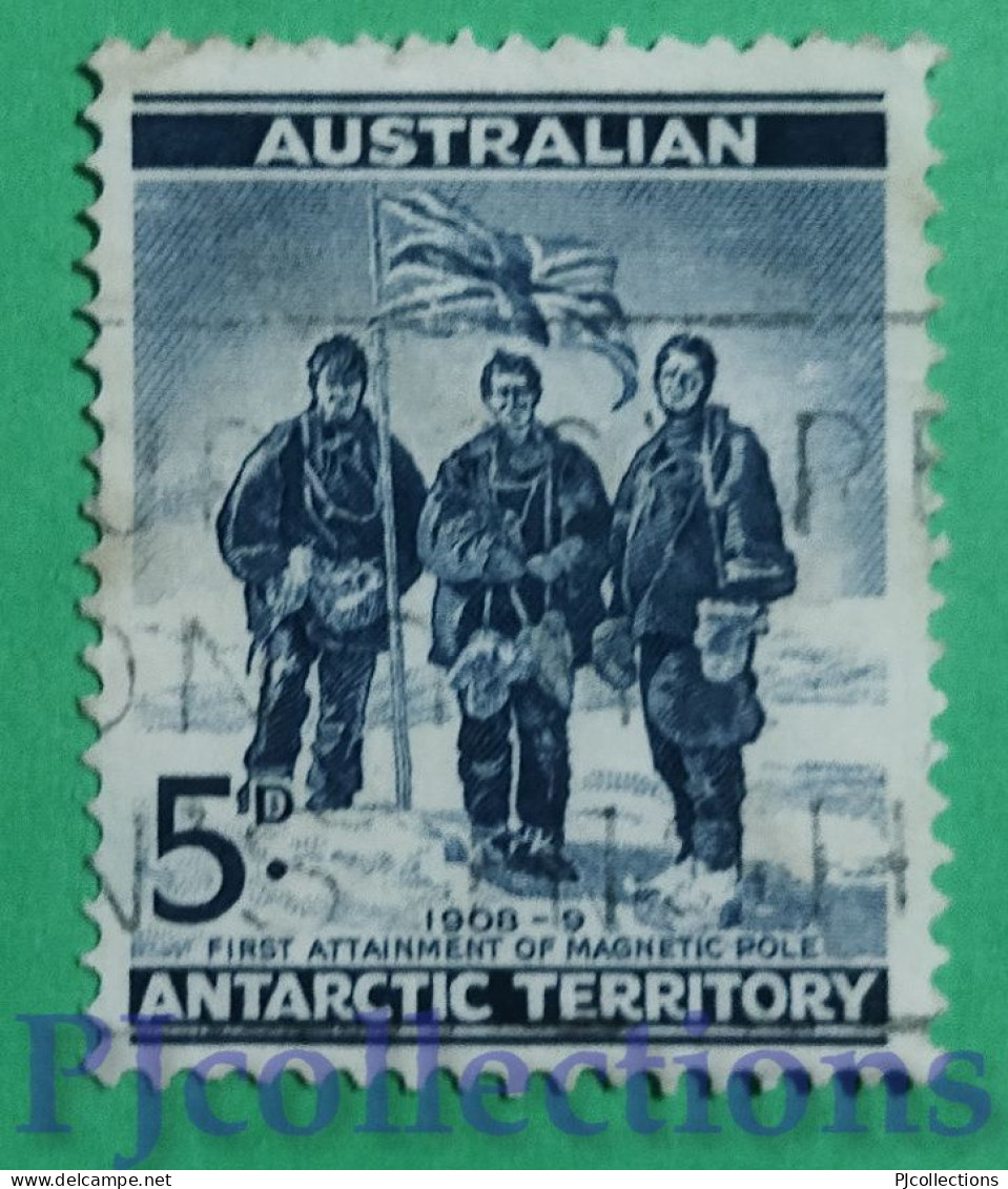 S298- AUSTRALIA ANTARCTIC TERRITORY 1908 SPEDIZIONE ANTARTICA - ANTARCTIC EXPEDITION 5d USATO - USED - Oblitérés