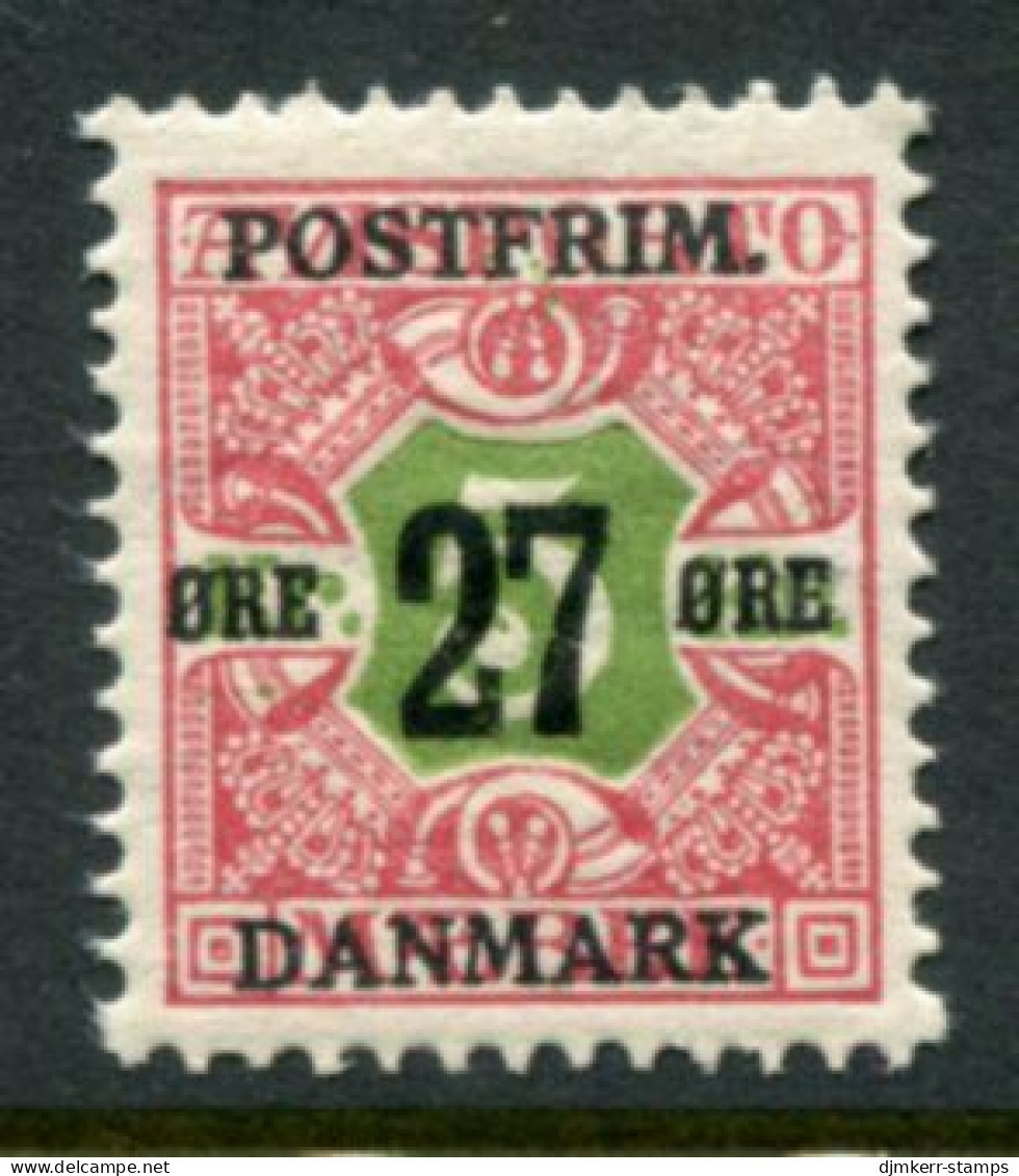 DENMARK 1918 Surcharge 27 Øre On 5 Kr.  MNH / **.  Michel 95X - Unused Stamps