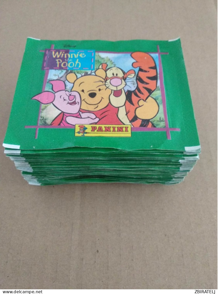 50 X PANINI Disney WINNIE THE POOH 2002 Tüte Bustina Pochette Packet Pack - Edición  Inglesa
