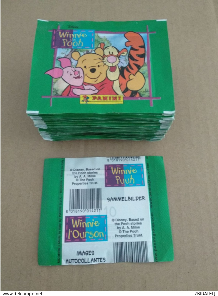 50 X PANINI Disney WINNIE THE POOH 2002 Tüte Bustina Pochette Packet Pack - Engelse Uitgave