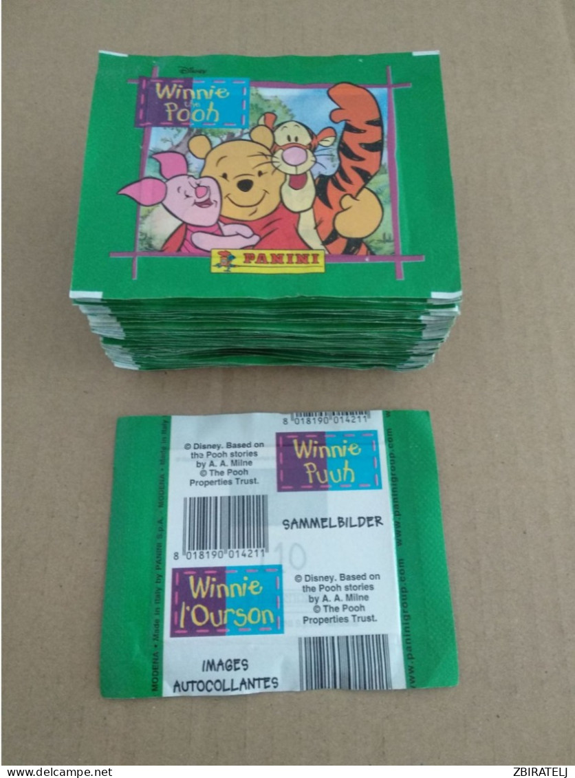 50 X PANINI Disney WINNIE THE POOH 2002 Tüte Bustina Pochette Packet Pack - English Edition