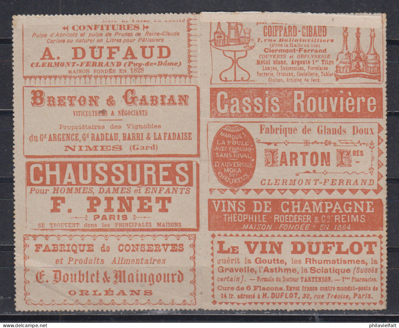 Frankreich  Privatganzsache 1889 Reklame-Kartenbrief 15C Allegorie Blau Von Clermont-Ferrand Nach Wien - Pseudo Privé-postwaardestukken